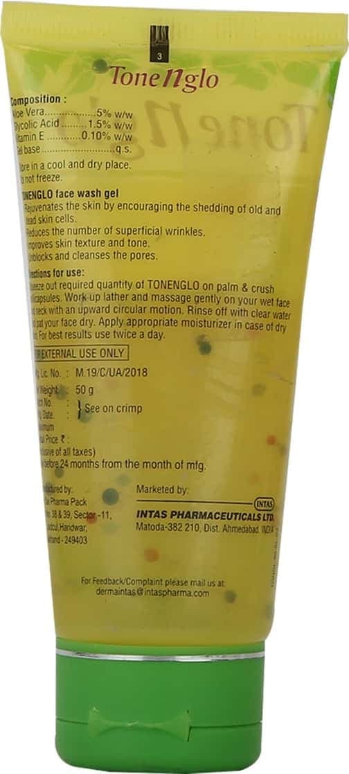Buy TONENGLO FACE WASH TUBE OF 50 G Online & Get Upto 60 OFF at PharmEasy