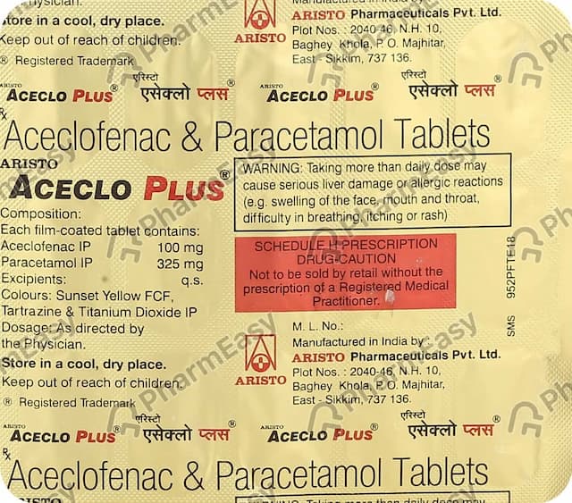 Aceclo Plus Strip Of 15 Tablets