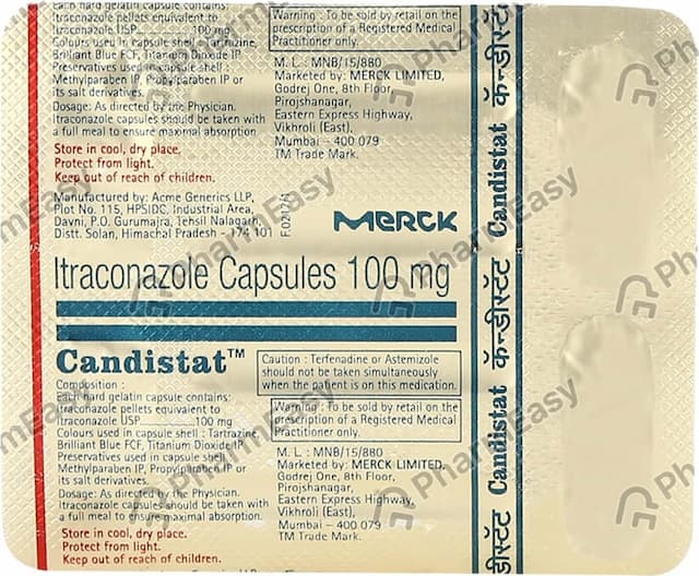 Candistat 100mg Capsule