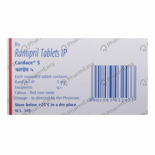 Cardace 5mg Strip Of 10 Tablets