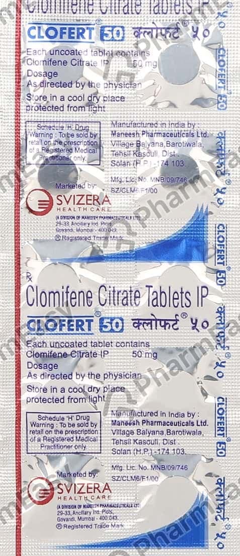 Clofert 50mg Strip Of 10 Tablets