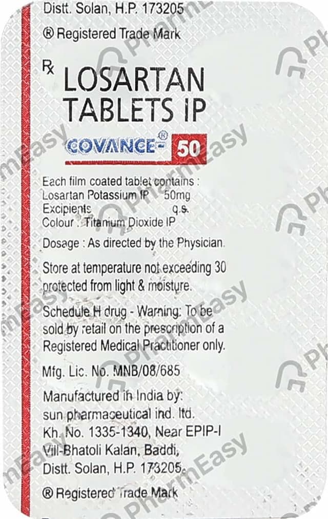 Covance 50mg Strip Of 10 Tablets