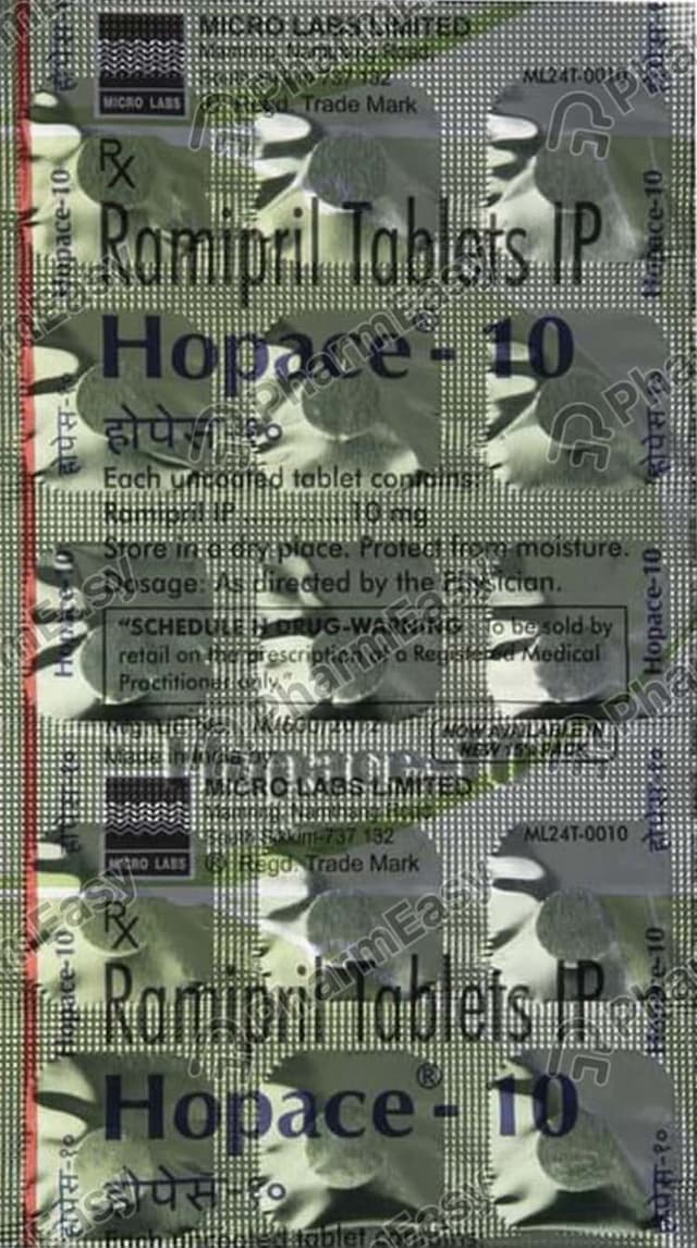 Hopace 10mg Strip Of 10 Tablets