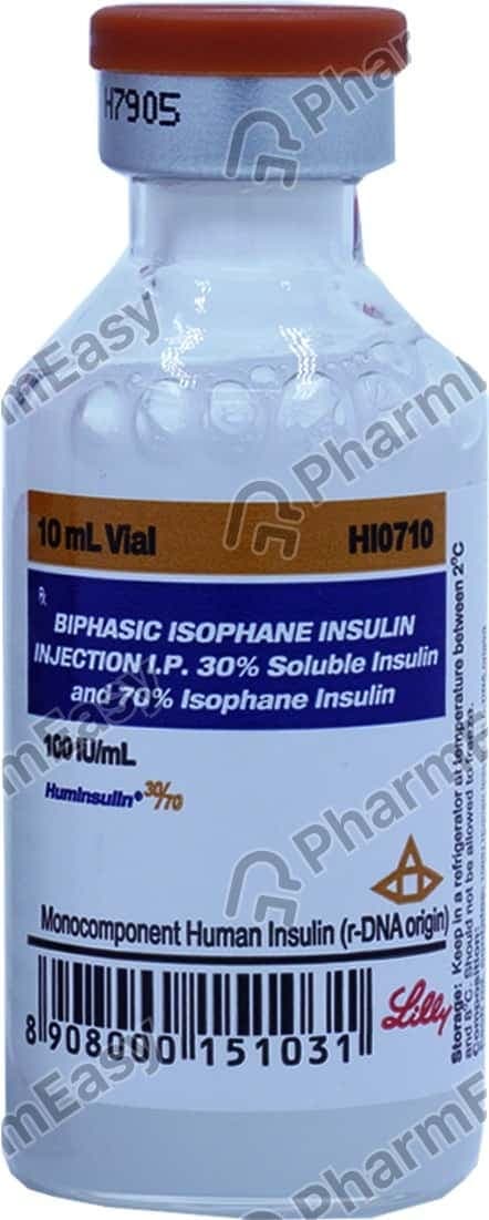 Huminsulin 30/70 100iu Vial Of 10ml Suspension For Injection