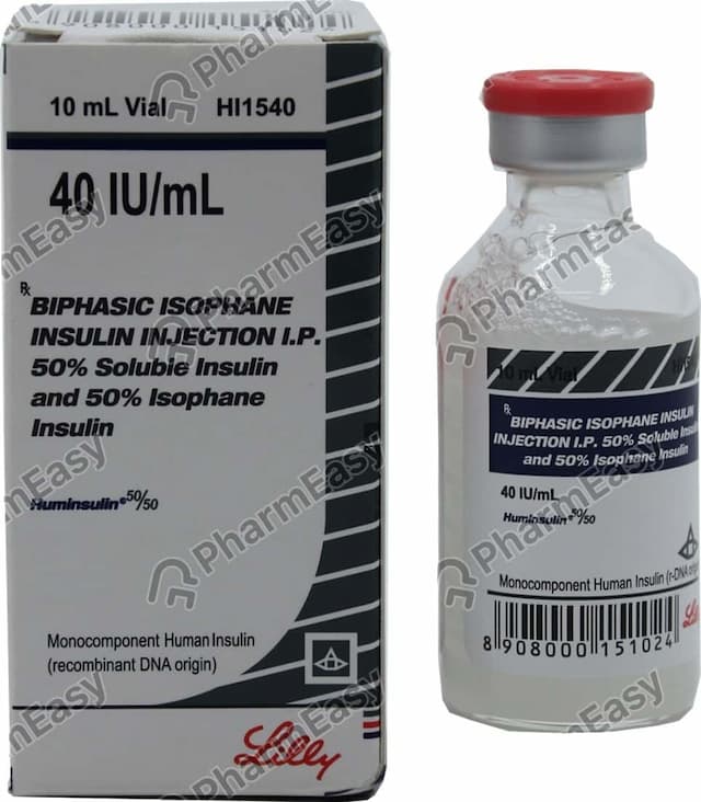Huminsulin 50/50 40iu Vial Of 10ml Suspension For Injection