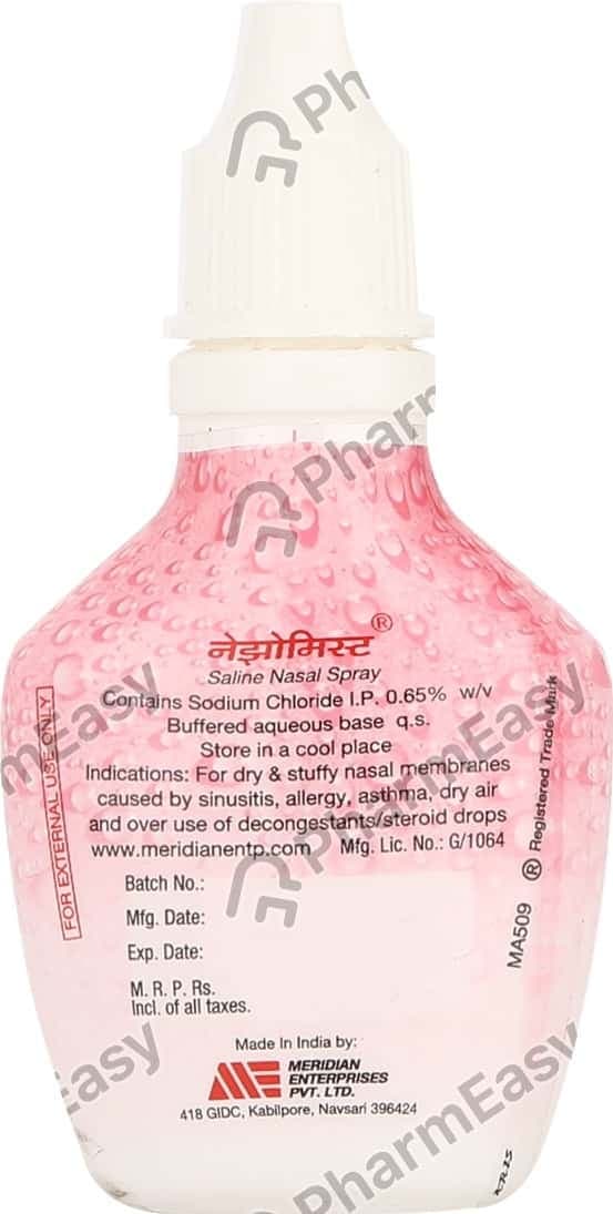 Nasomist Bottle Of 20ml Nasal Spray