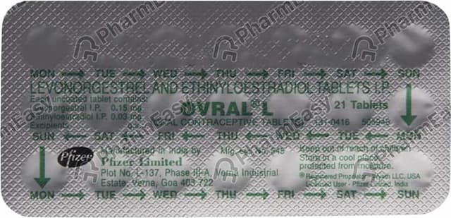 Ovral L Strip Of 21 Tablets