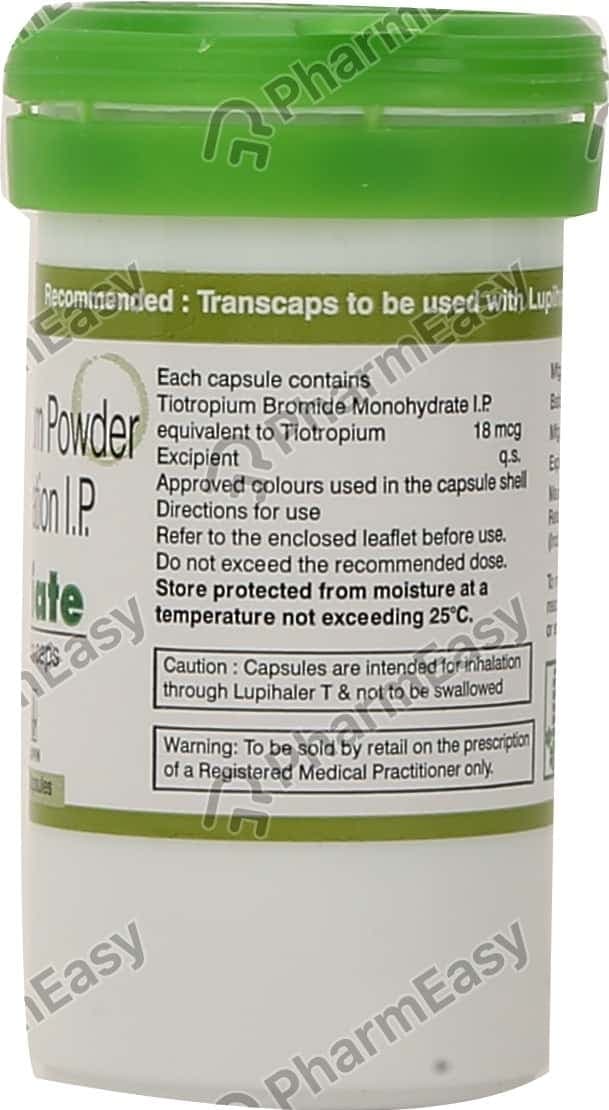 Tiate Transcaps 18mcg Bottle Of 15 Inhalation Capsules
