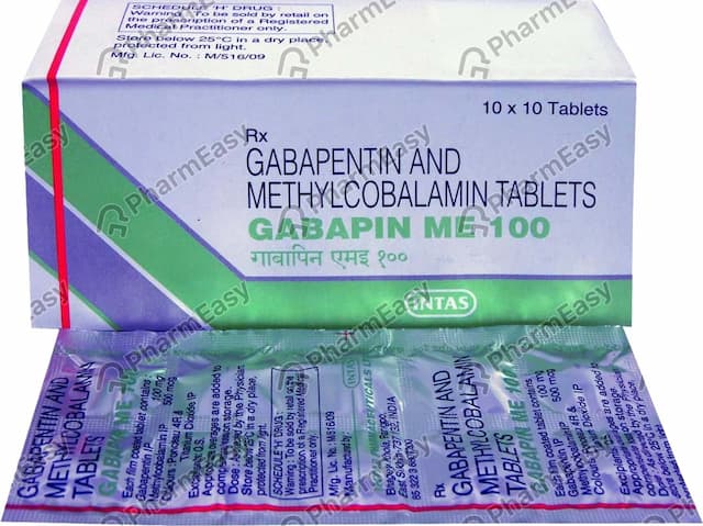 Gabapin Me 100mg Strip Of 10 Tablets