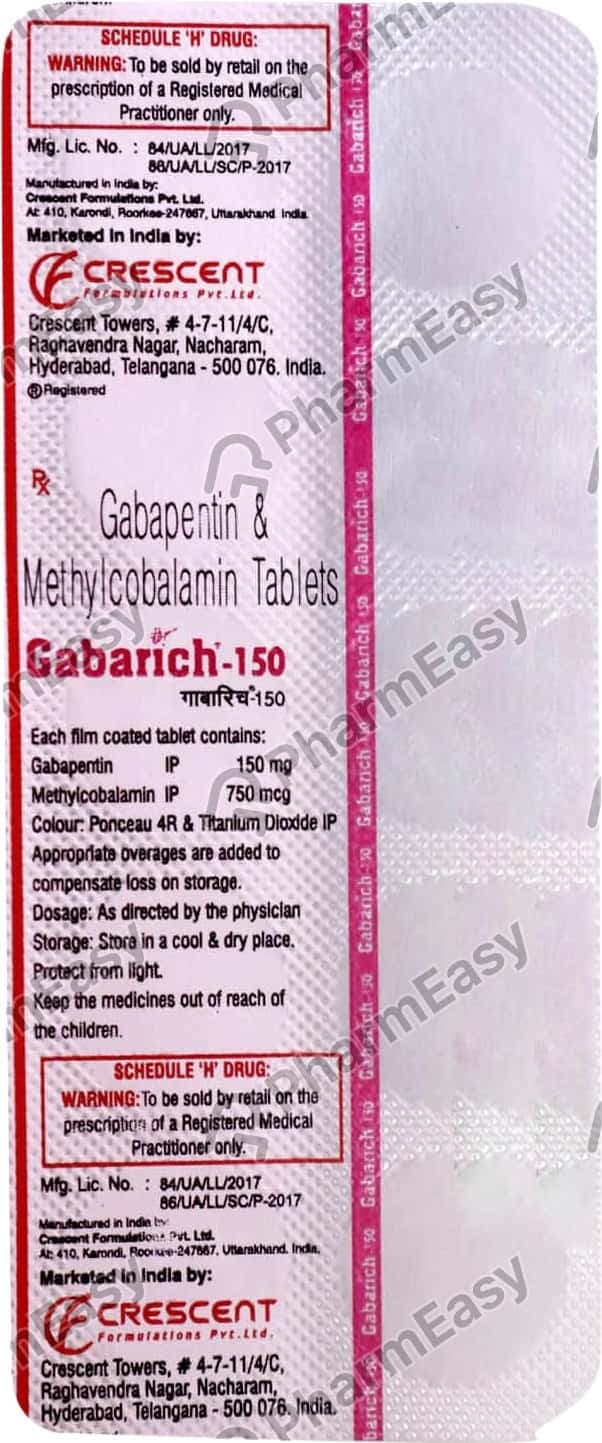 Gabarich 150mg Strip Of 10 Tablets