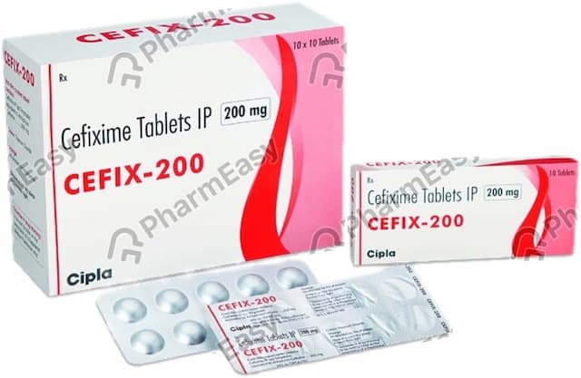 Cefix 200mg Strip Of 10 Tablets