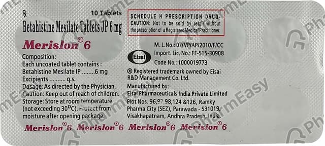 Merislon 6mg Tablet