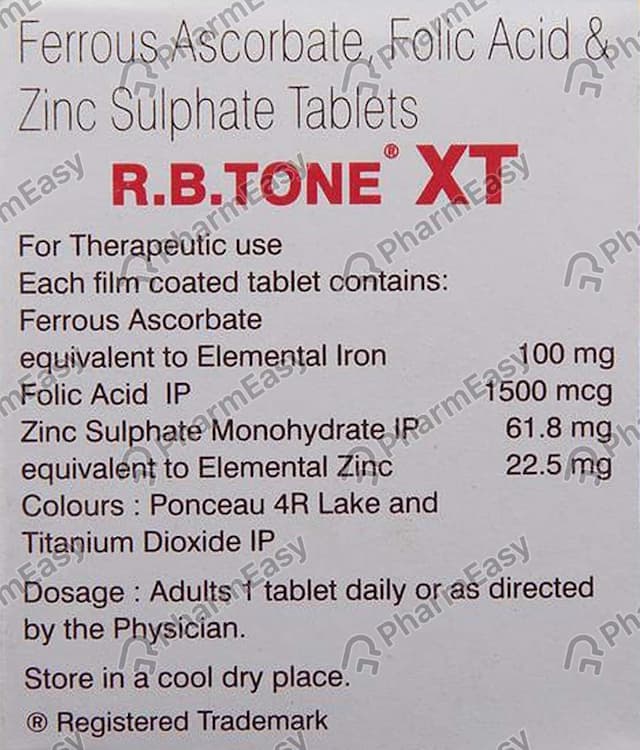 R B Tone Xt Strip Of 10 Tablets