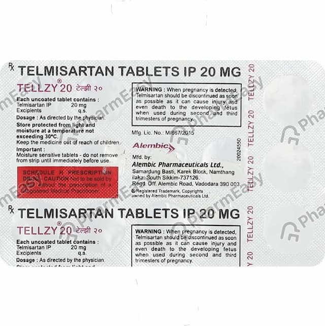 Tellzy 20mg Strip Of 15 Tablets
