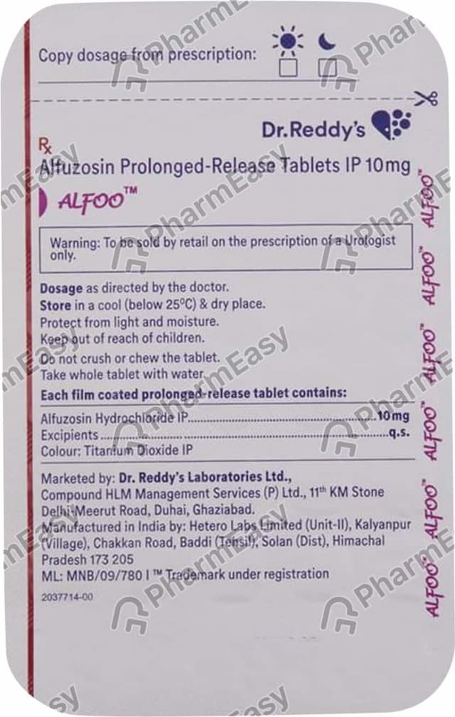Alfoo 10mg Strip Of 30 Tablets