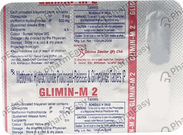 Glimin M 2mg Strip Of 10 Tablets