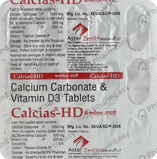 Calcias Hd Strip Of 15 Tablets