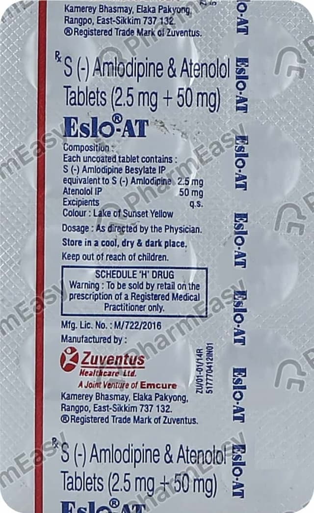 Eslo At 2.5/50mg Tablet 15'S