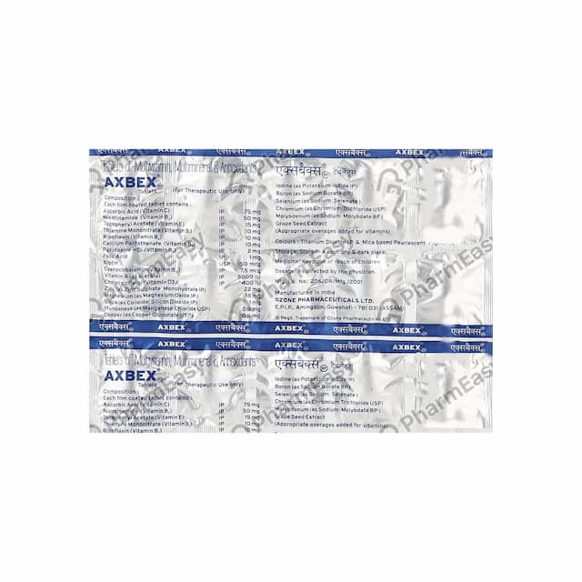 Axbex Rf Strip Of 15 Tablets