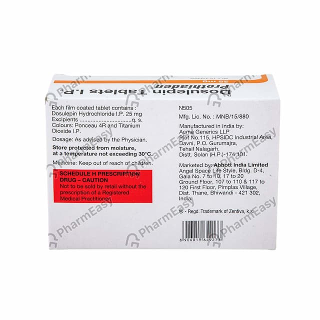 Prothiaden 25mg Strip Of 15 Tablets