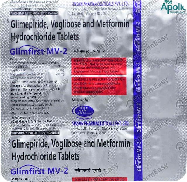 Glimfirst M 2mg Strip Of 15 Tablets