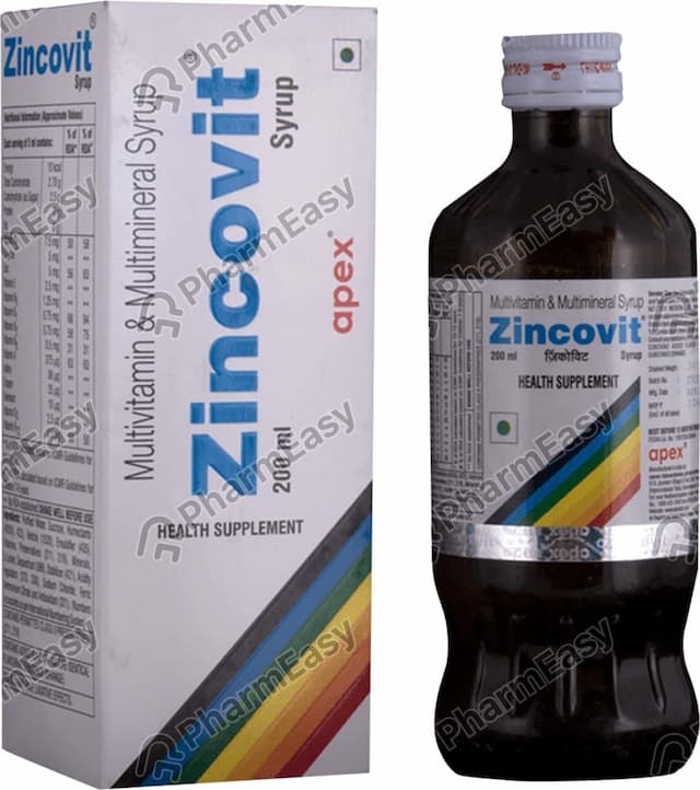 Zincovit Bottle Of 200ml Syrup (Red)