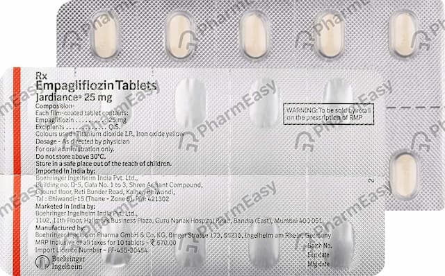 Jardiance 25mg Strip Of 10 Tablets