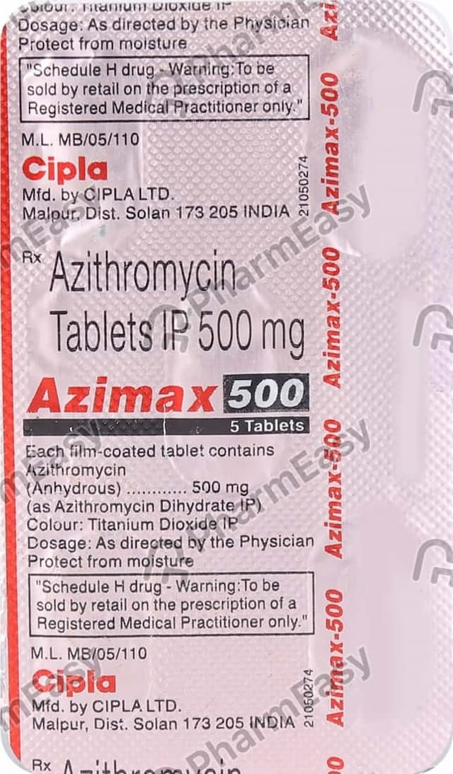 Azimax 500mg Strip Of 5 Tablets