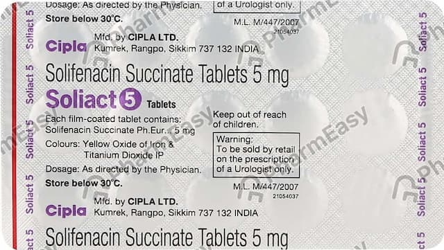 Soliact 5mg Strip Of 15 Tablets