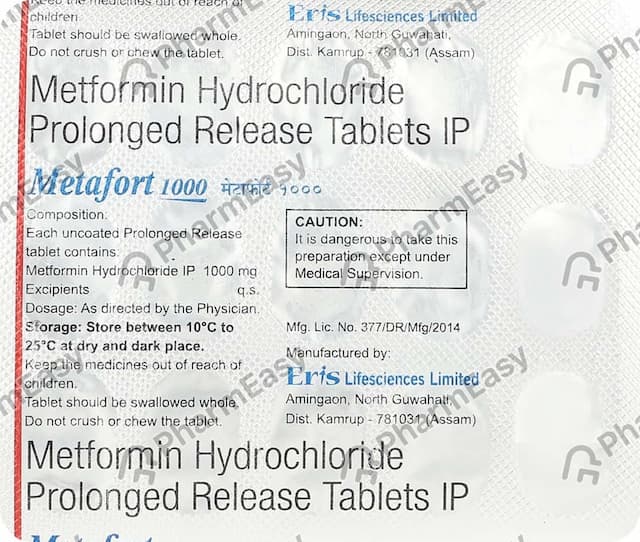 Metafort 1gm Strip Of 15 Tablets