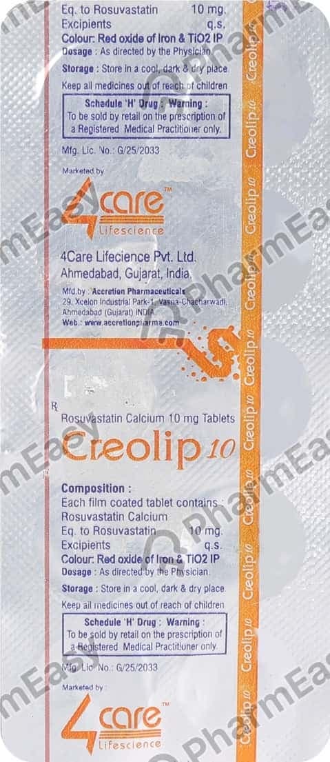 Creolip 10mg Strip Of 10 Tablets
