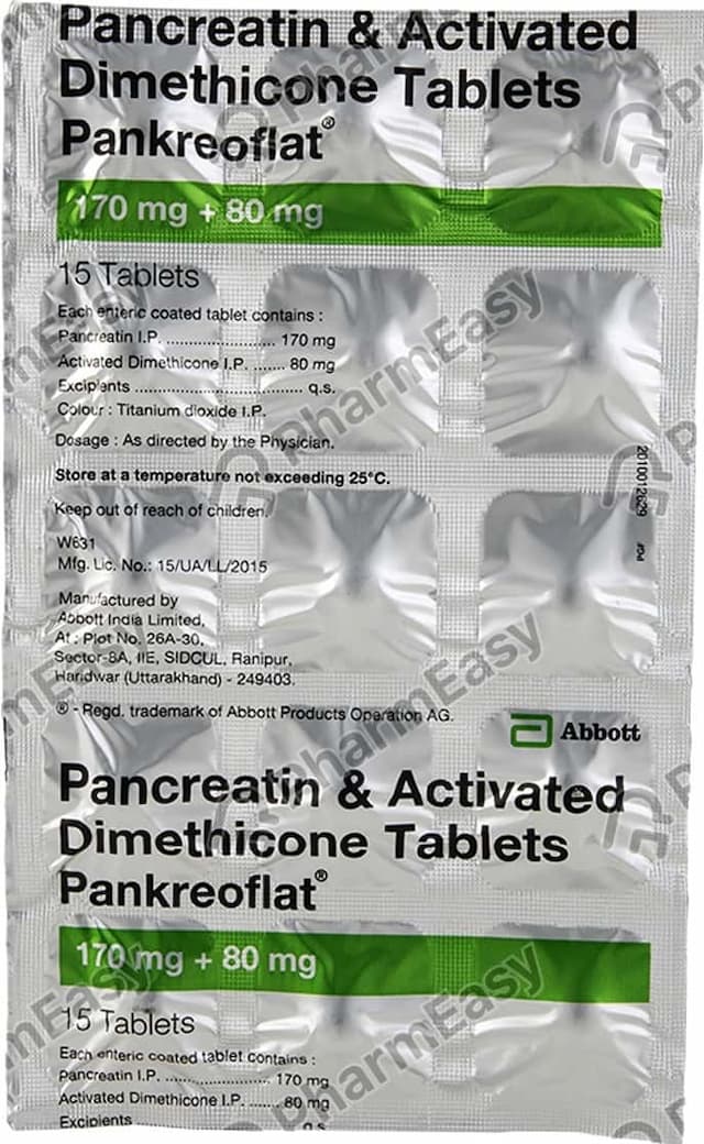 Pankreoflat Strip Of 15 Tablets