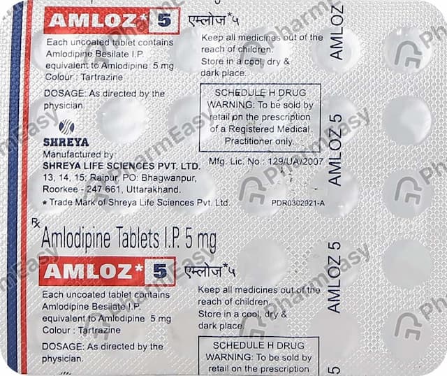 Amloz 5mg Strip Of 30 Tablets