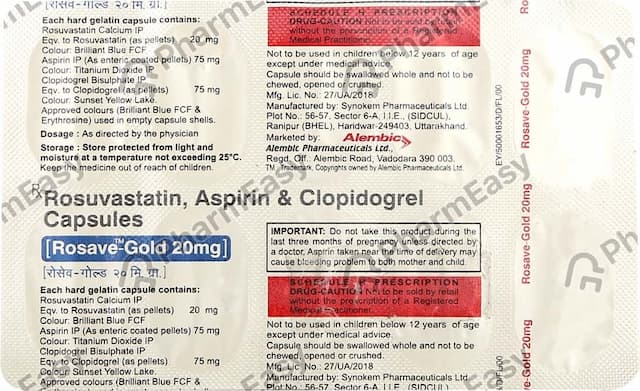 Rosave Gold 20mg Strip Of 10 Capsules