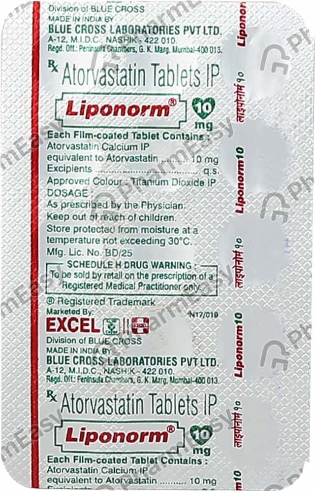 Liponorm 10mg Strip Of 15 Tablets
