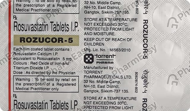Rozucor 5mg Strip Of 15 Tablets