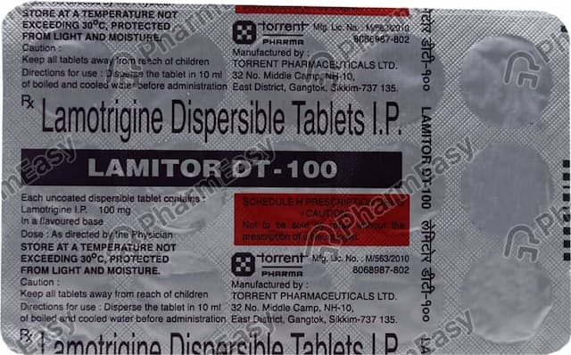 Lamitor Dt 100mg Strip Of 15 Tablets