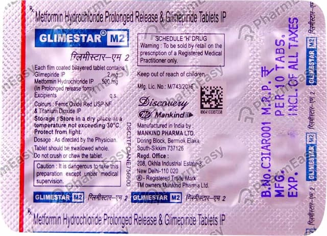 Glimestar M 2/500 Mg Tablet Sr 10