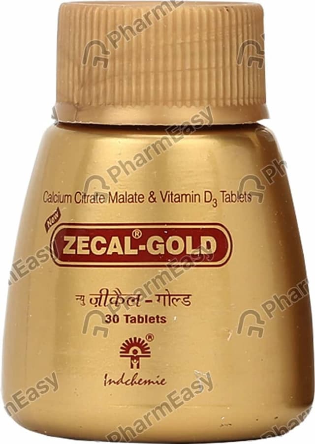 New Zecal Gold 250mg/1000iu Bottle Of 30 Tablets