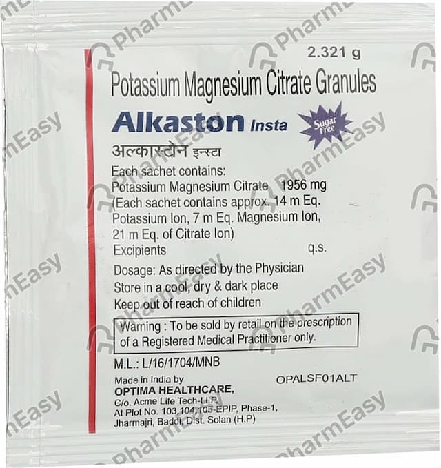 Alkaston Insta Sugar Free Sachet Of 2.321gm Granules