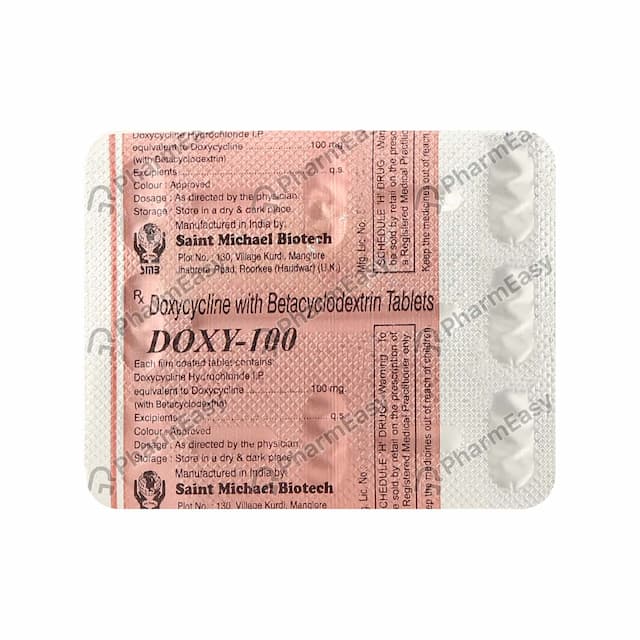 Doxy 100mg Strip Of 8 Tablets