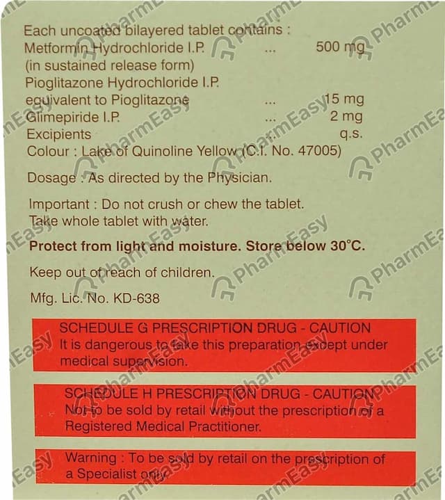 Glyciphage Pg 2mg Strip Of 15 Tablets