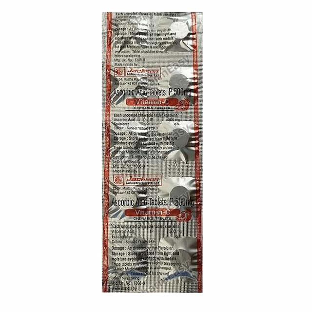 Vitamin C 500mg Strip Of 10 Chewable Tablets