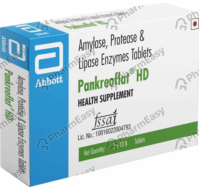 Pankreoflat Hd Strip Of 10 Tablets