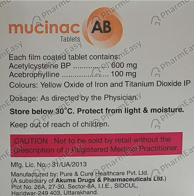 Mucinac Ab Strip Of 10 Tablets