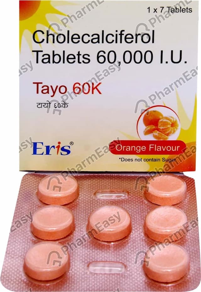 Tayo 60k Orange Flavour Strip Of 8 Chewable Tablets