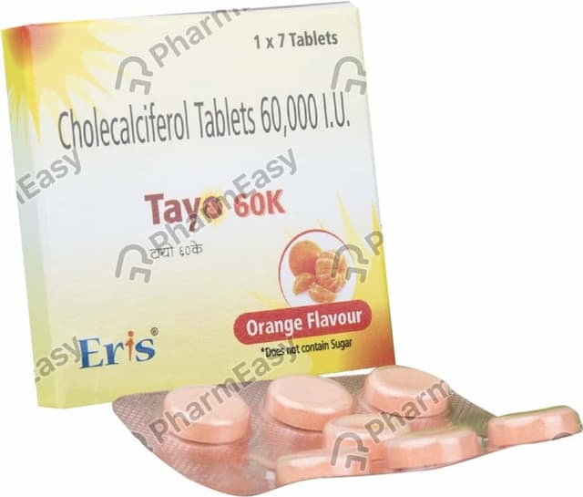 Tayo 60k Orange Flavour Strip Of 8 Chewable Tablets