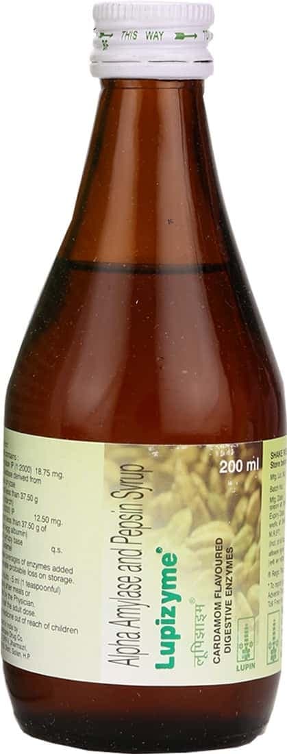 Lupizyme Cardamom Cardamom Digiestion Syrup Bottle Of 200 Ml