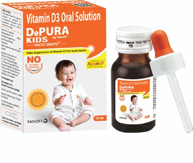 Depura Kids, Nano Vitamin D3 Drops For Kids, 400 Ui Per 0.5 Ml, Dropper For Appropriate Dosage