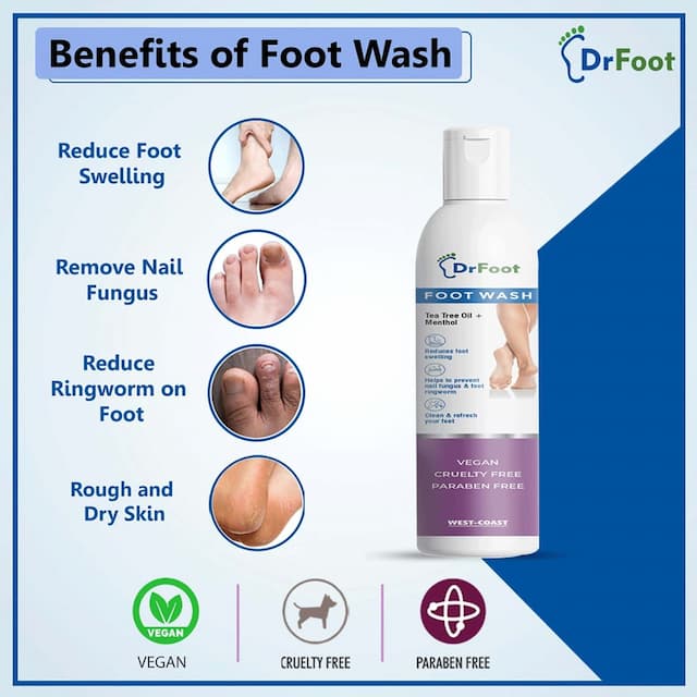 Dr Foot Foot Wash With Tea Tree Oil, Menthol 100ml